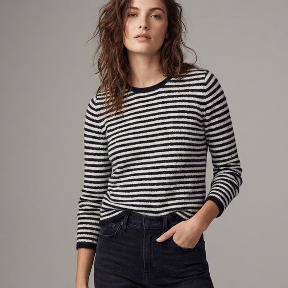 Madewell Sweaters - Madewell Striped Merino & Alpaca Blend Crewneck Sweater
